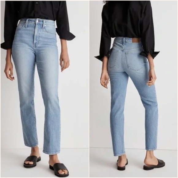 Madewell Denim - Madewell Perfect Vintage High Rise Straight Leg Jeans Danby Light Wash Size 27